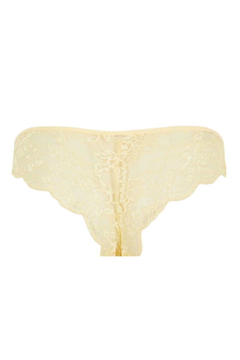 Kadın Sarı Fall in Love Dantelli Brazilian Külot