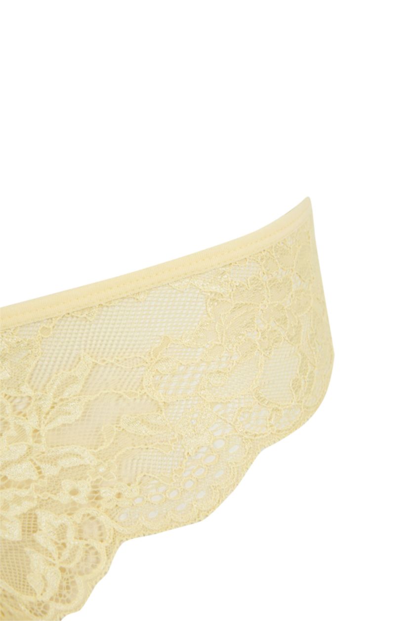 Kadın Sarı Fall in Love Dantelli Brazilian Külot