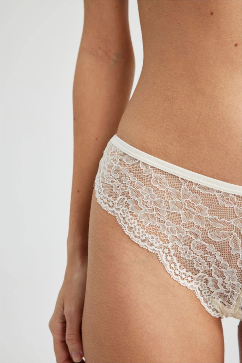 FEMME Écru Culotte brésilienne en dentelle de Fall in Love