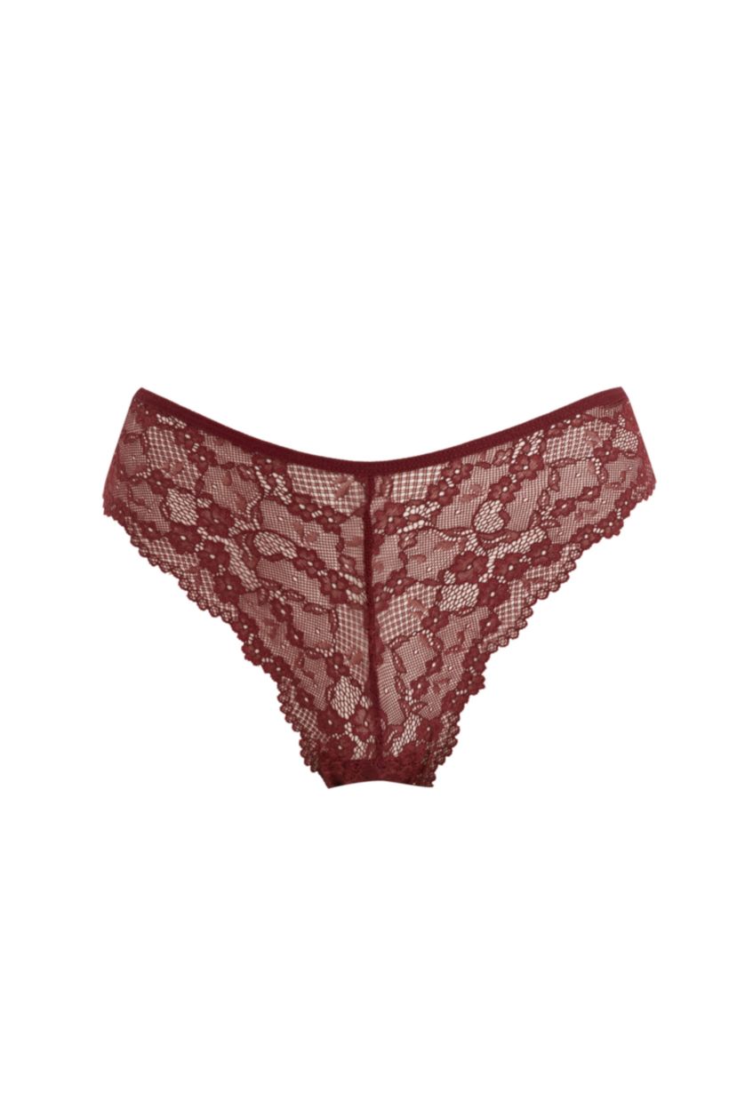 WOMAN Bordeaux Lace Slip Panty