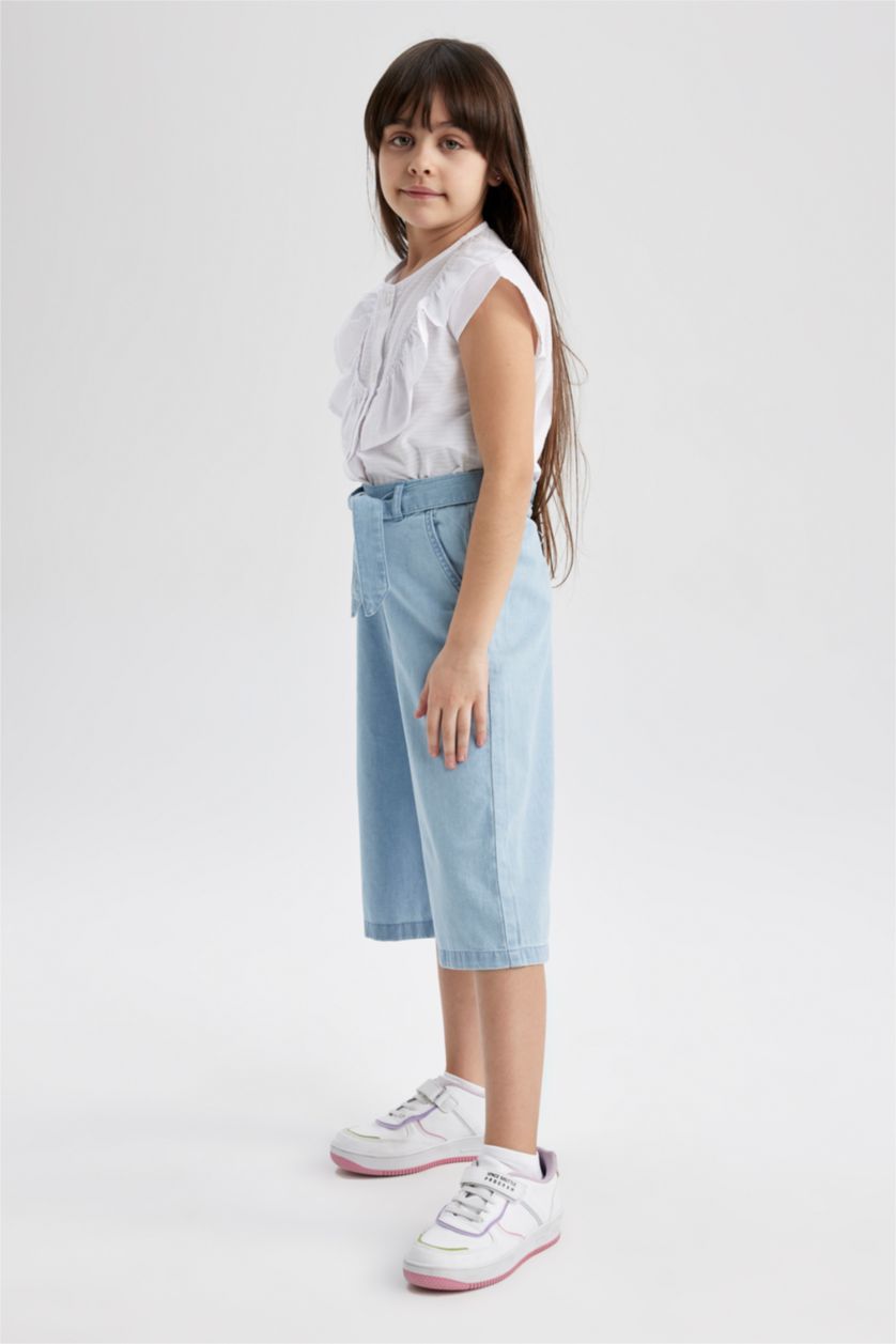 GIRLS & TEENS Ice Blue بنطلون كولوت فيت