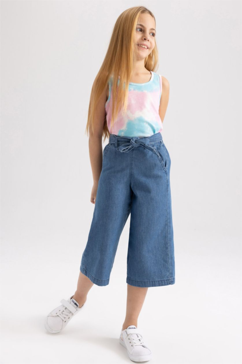 GIRLS & TEENS Blue بنطلون كولوت فيت