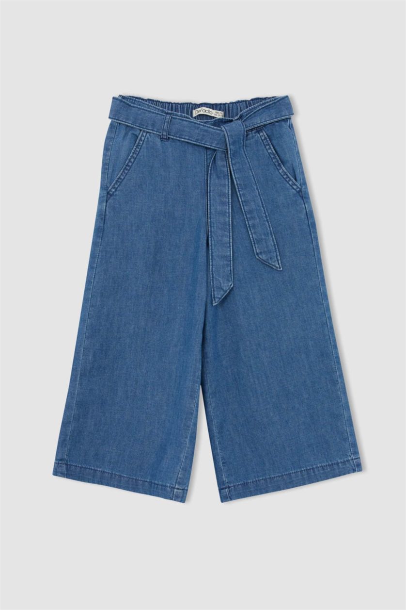 GIRLS & TEENS Blue بنطلون كولوت فيت