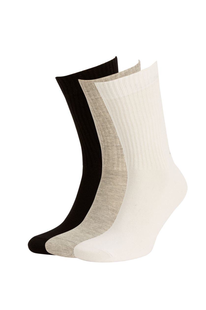 HOMME Blanc Chaussettes Longues Coton 3 Homme