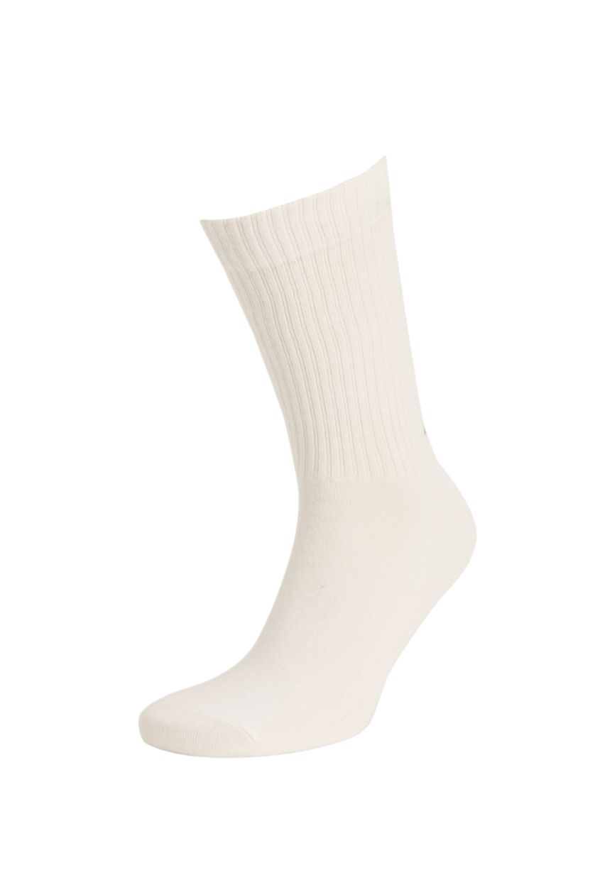 HOMME Blanc Chaussettes Longues Coton 3 Homme