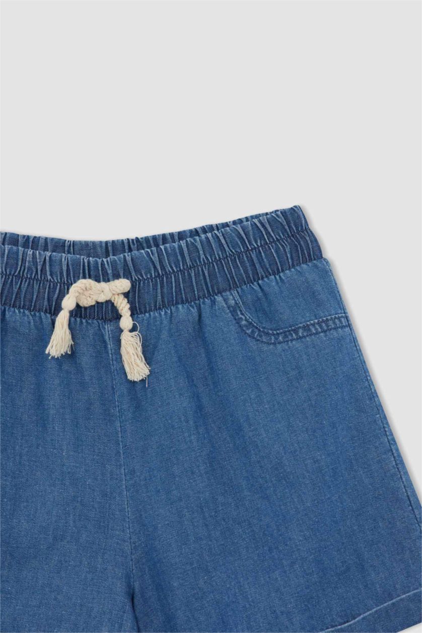 بنات أزرق شورت قصة مريحة