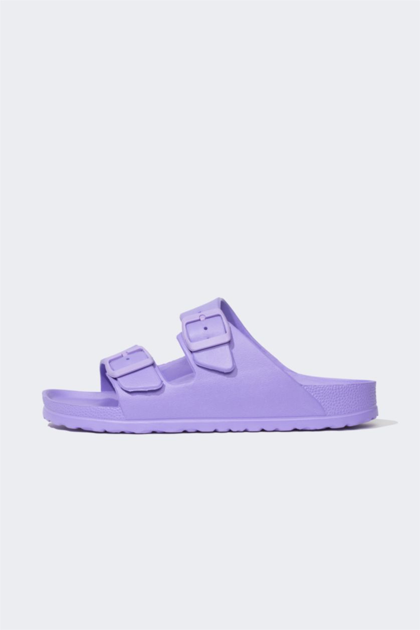 Женщины Сиреневый Сланцы Eva на двойном ремешке для женщин