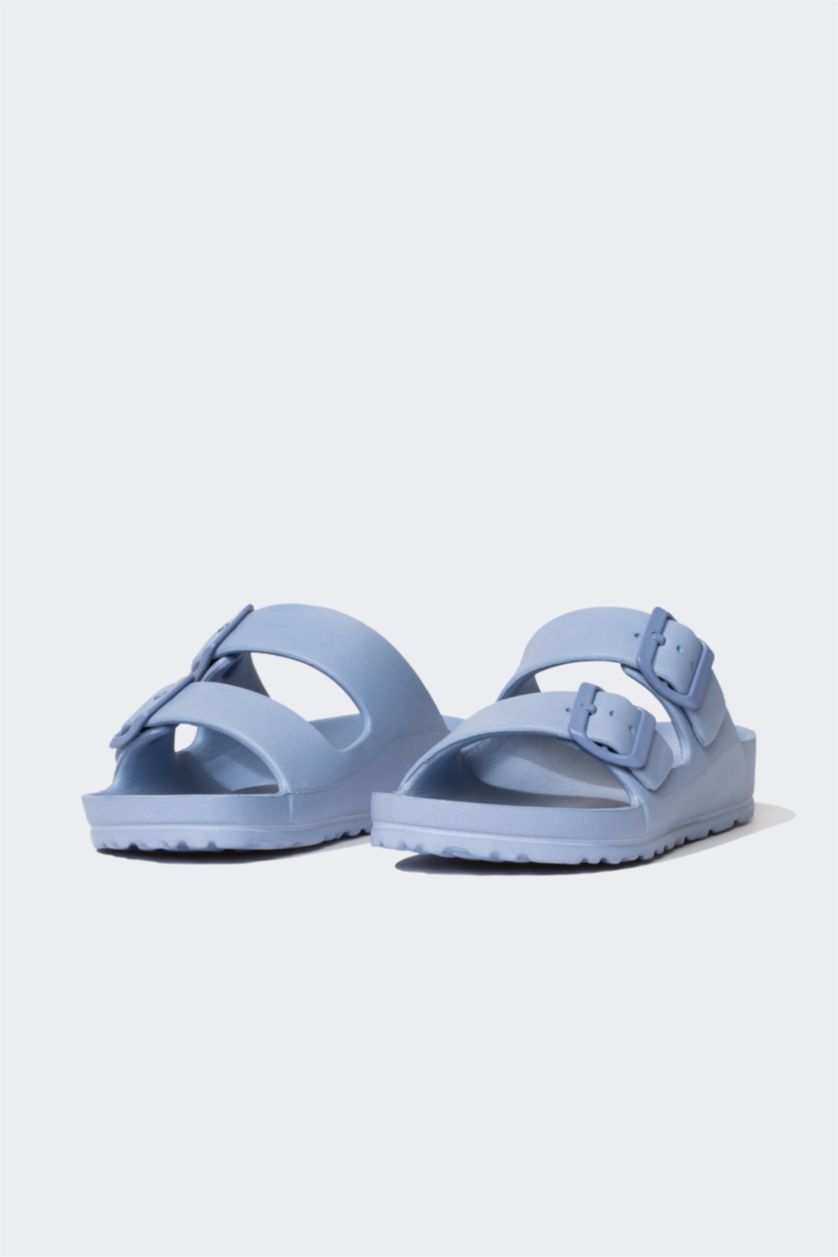 WOMAN Blue Women Flat Sole Eva Slippers