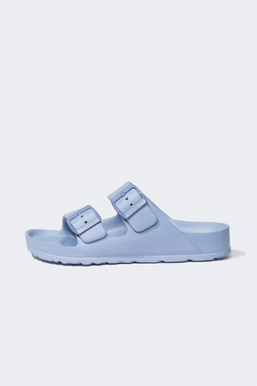 WOMAN Blue Women Flat Sole Eva Slippers
