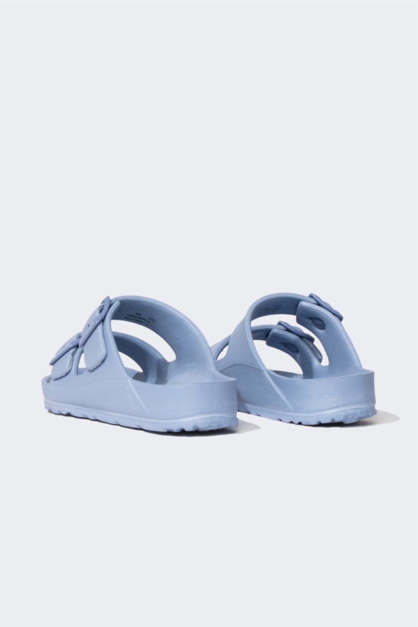 WOMAN Blue Women Flat Sole Eva Slippers