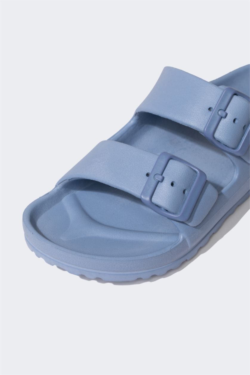 WOMAN Blue Women Flat Sole Eva Slippers