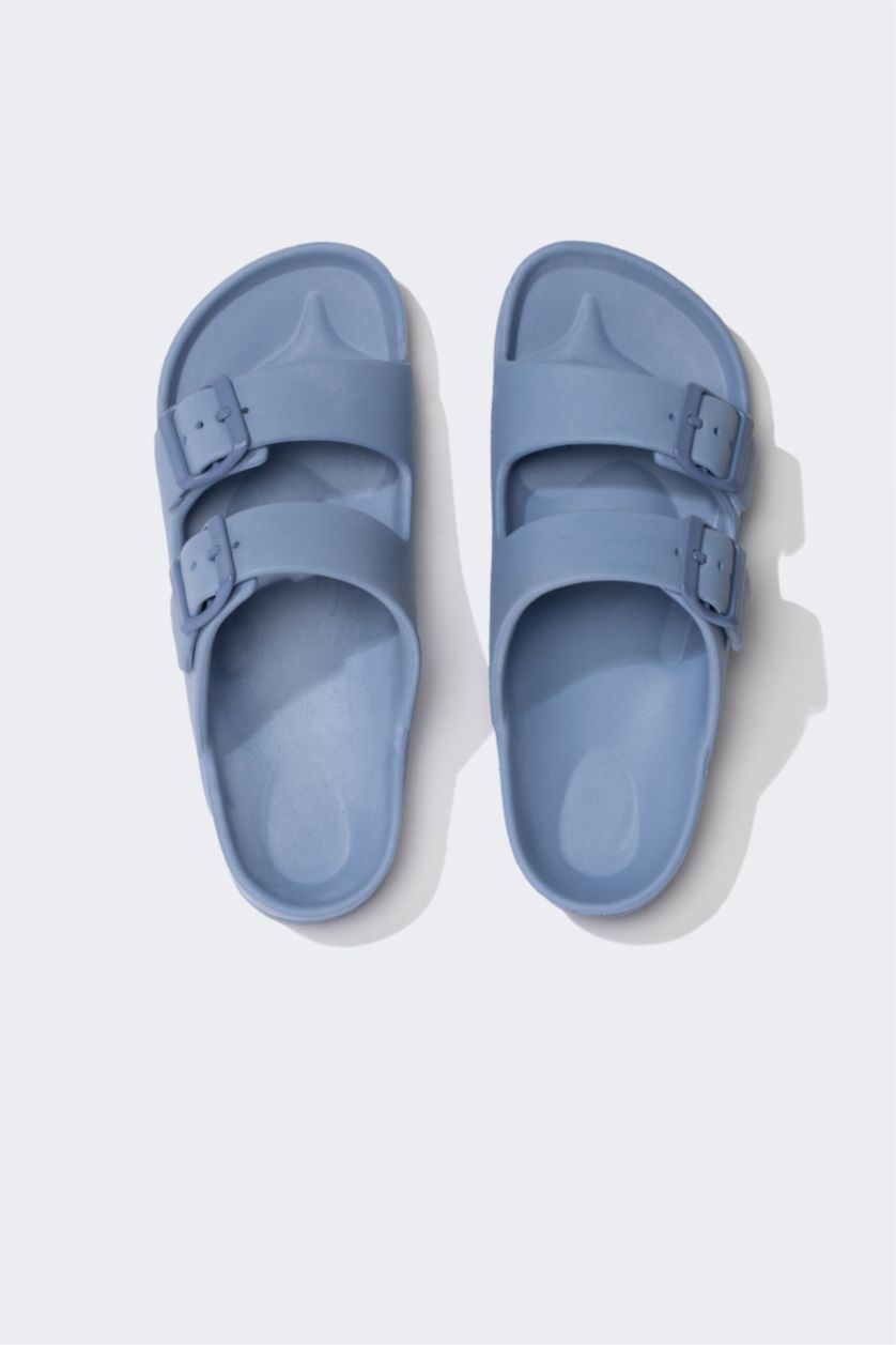 WOMAN Blue Women Flat Sole Eva Slippers