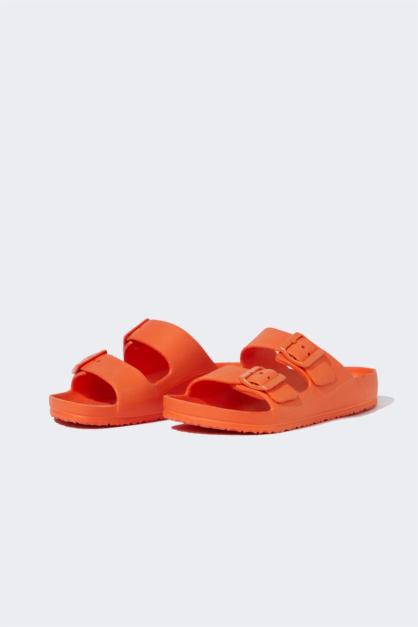 WOMAN Tile Eva Double Band Buckle Indoor Slippers