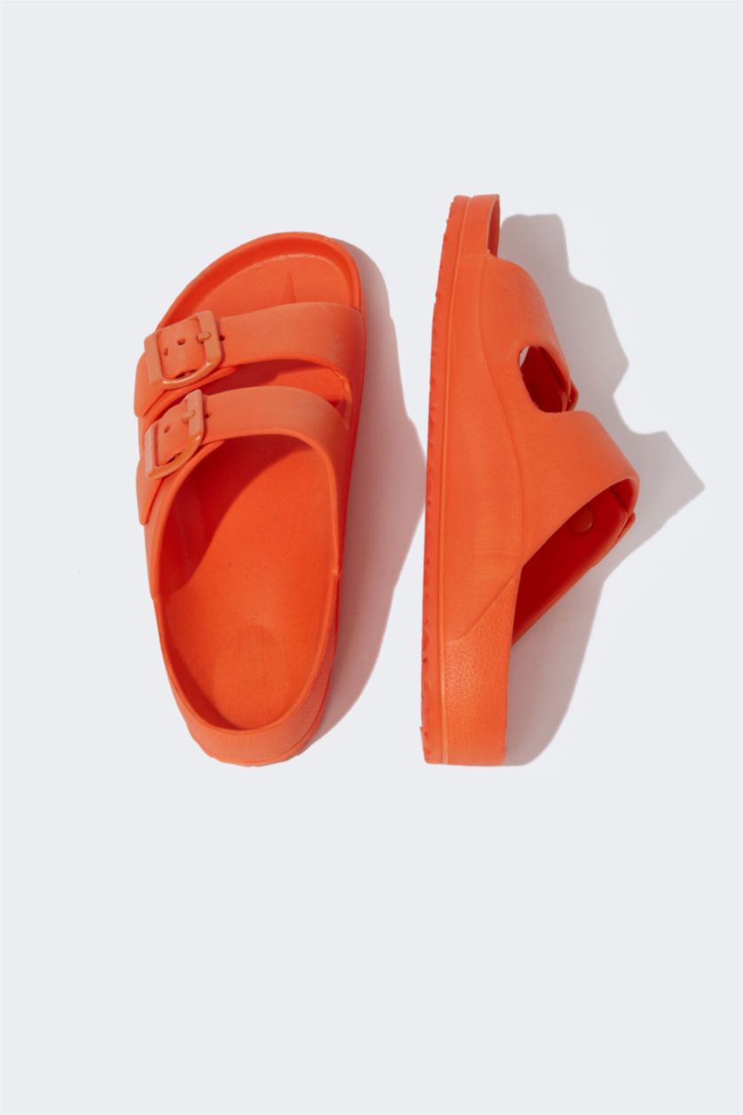 WOMAN Tile Eva Double Band Buckle Indoor Slippers