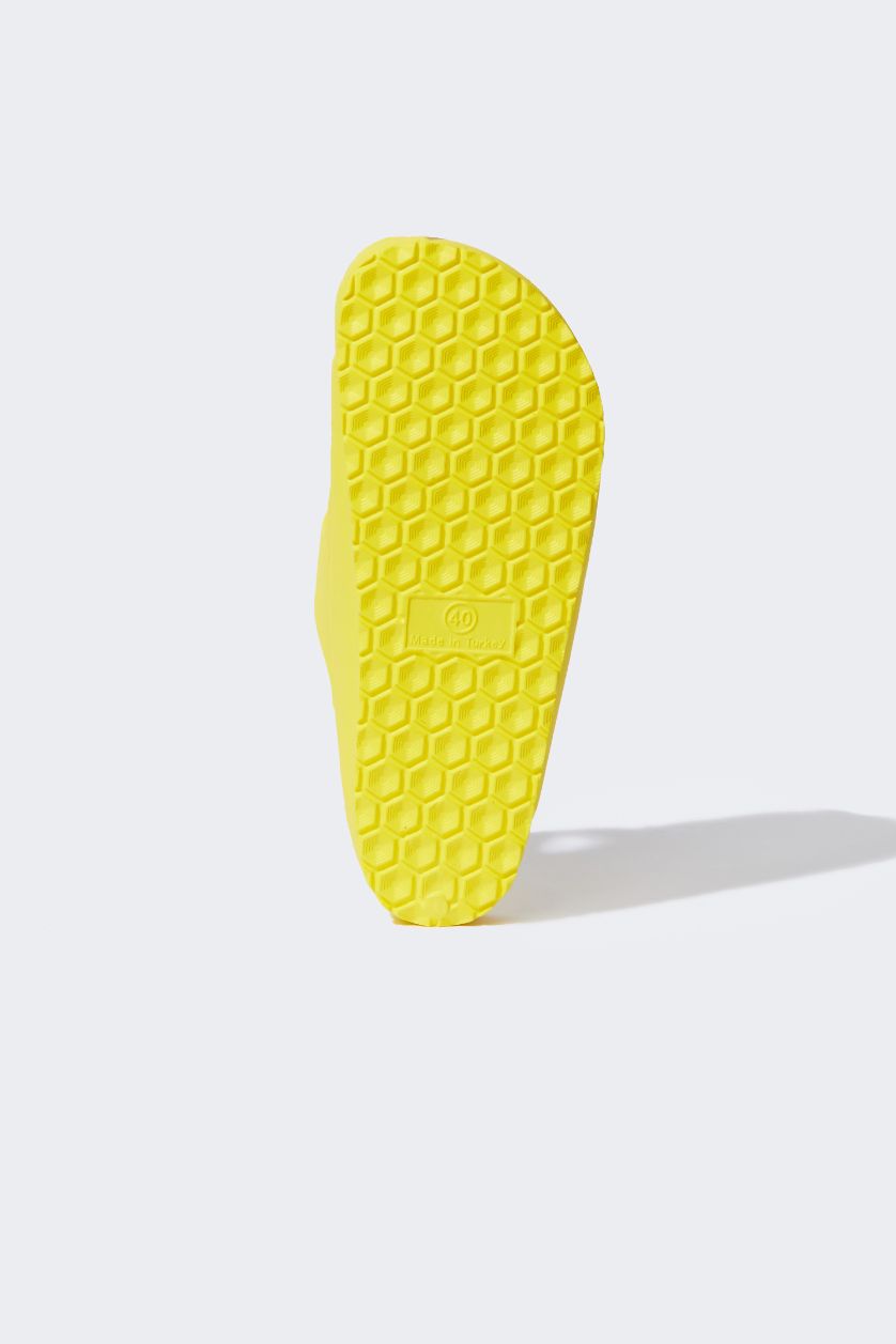 Женщины Желтый Сланцы Eva на двойном ремешке для женщин