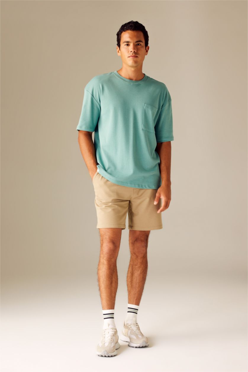 MAN Light Green Oversize Fit Crew Neck Short Sleeve T-Shirt
