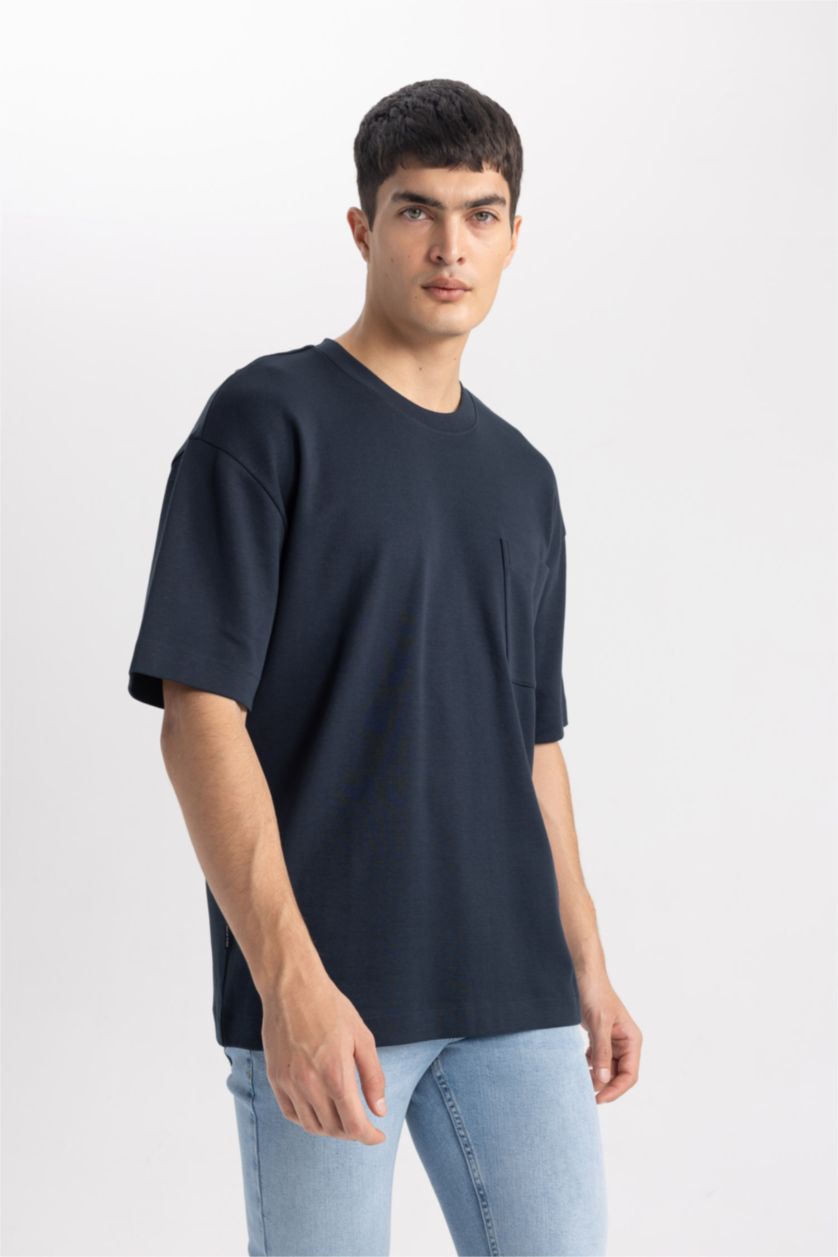 MAN NAVY Oversize Fit Short Sleeve T-Shirt