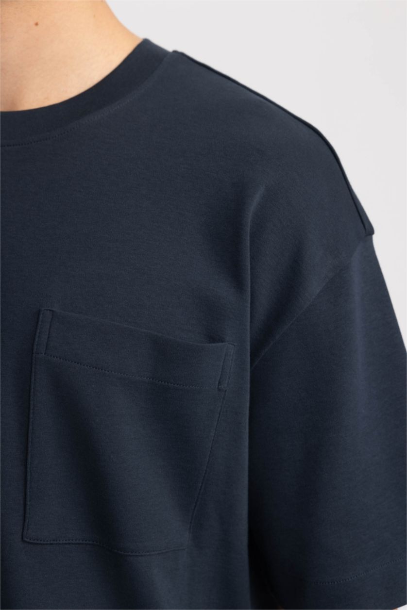 MAN NAVY Oversize Fit Short Sleeve T-Shirt