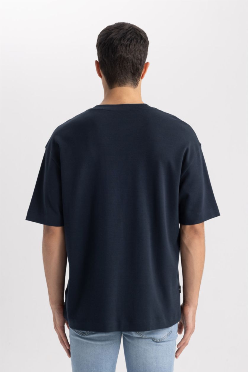 MAN NAVY Oversize Fit Short Sleeve T-Shirt