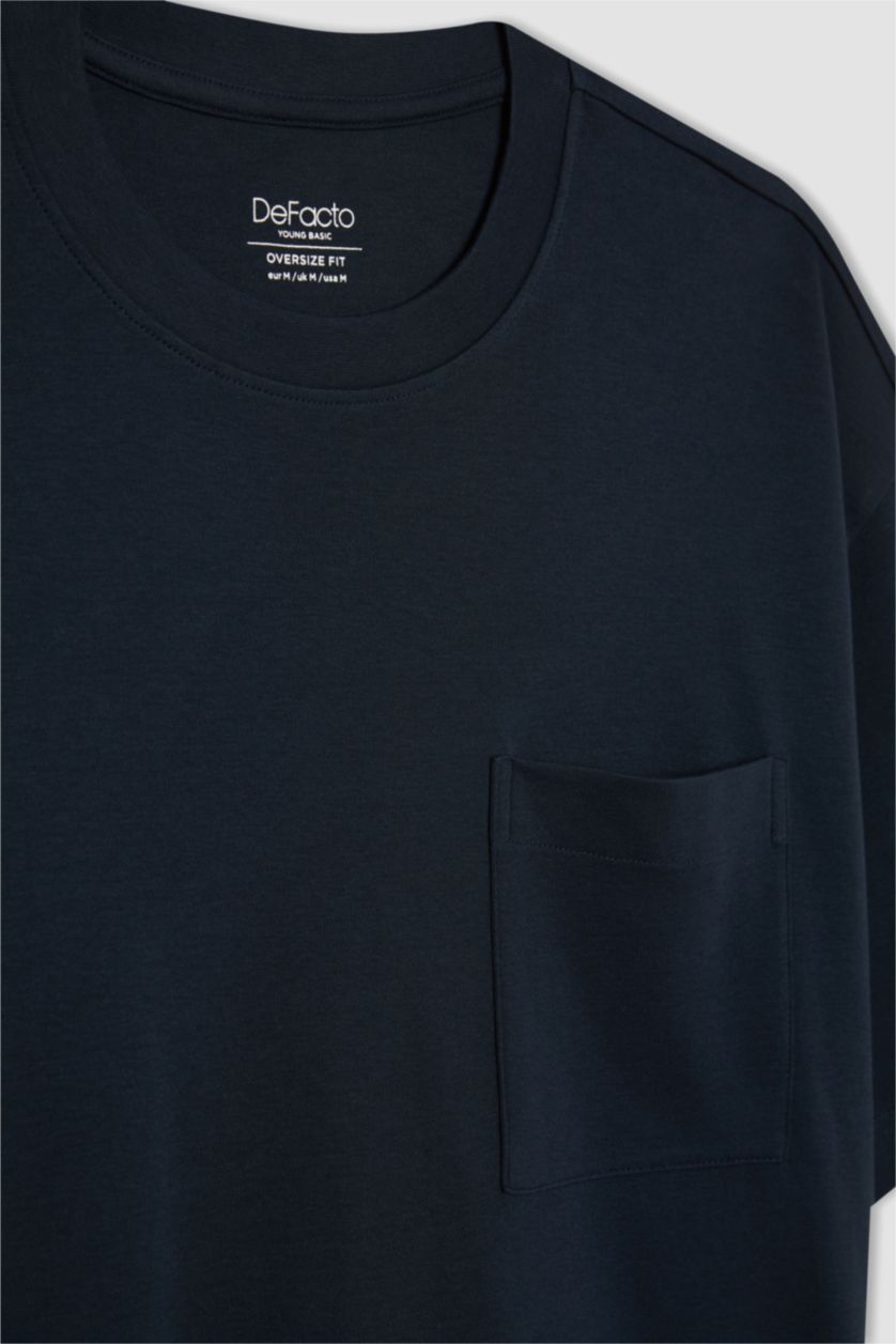 MAN NAVY Oversize Fit Short Sleeve T-Shirt