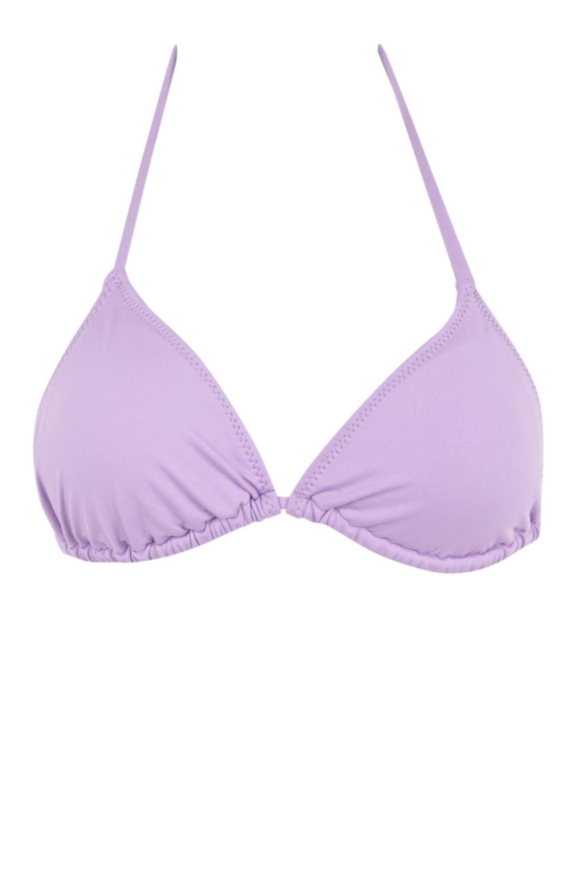 WOMAN Lilac Regular Fit Triangle Bikini Top