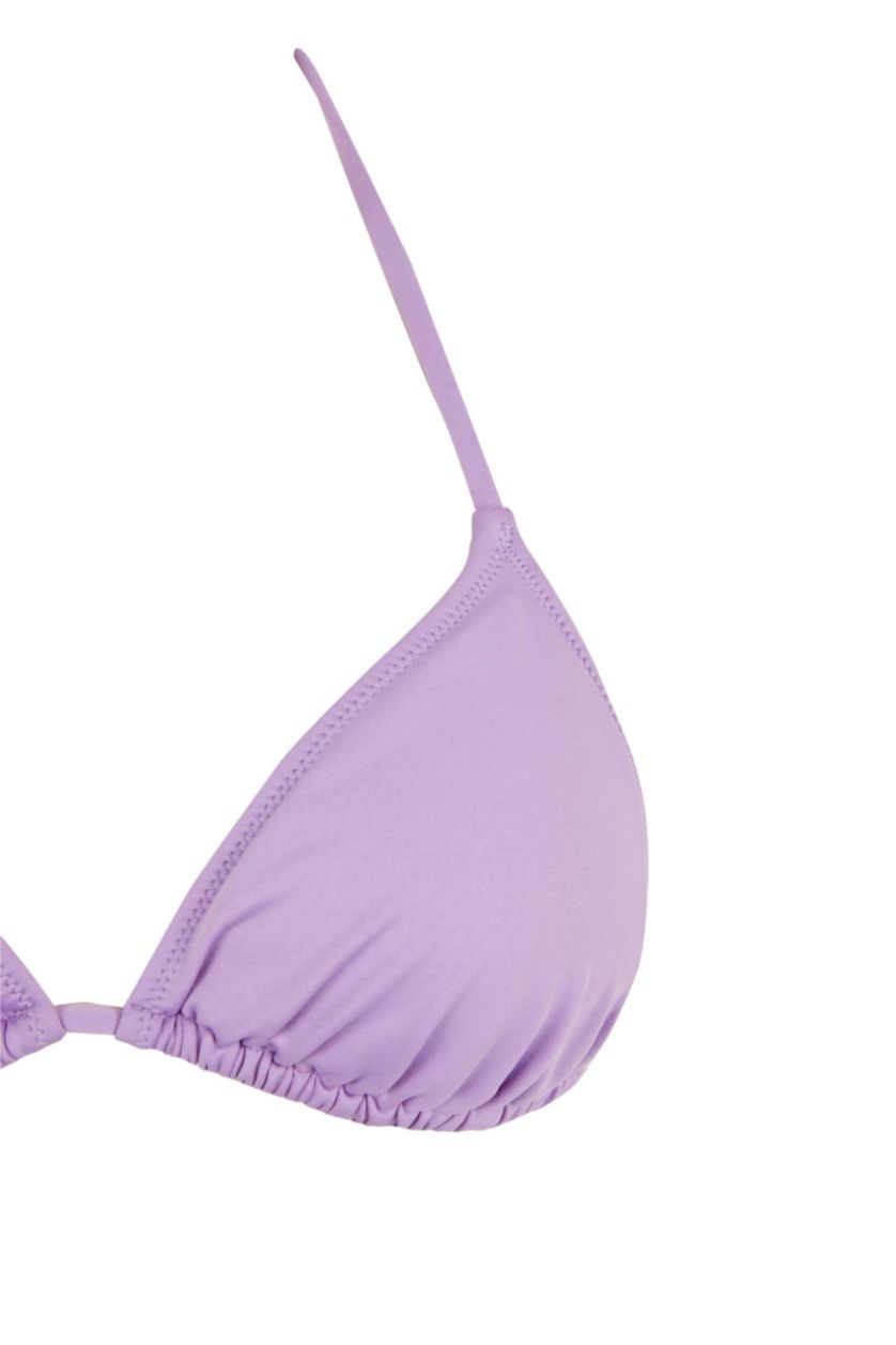 WOMAN Lilac Regular Fit Triangle Bikini Top