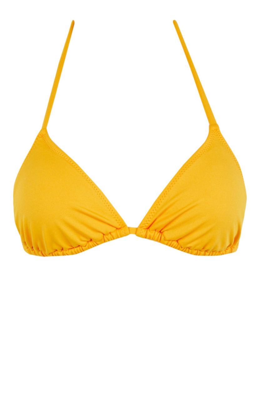 WOMAN Yellow Regular Fit Triangle Bikini Top