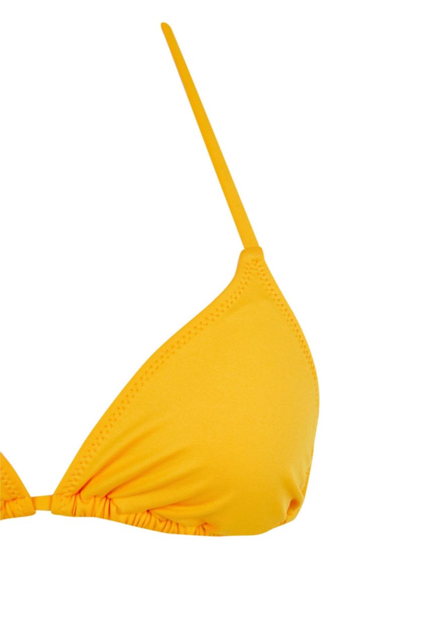 WOMAN Yellow Regular Fit Triangle Bikini Top