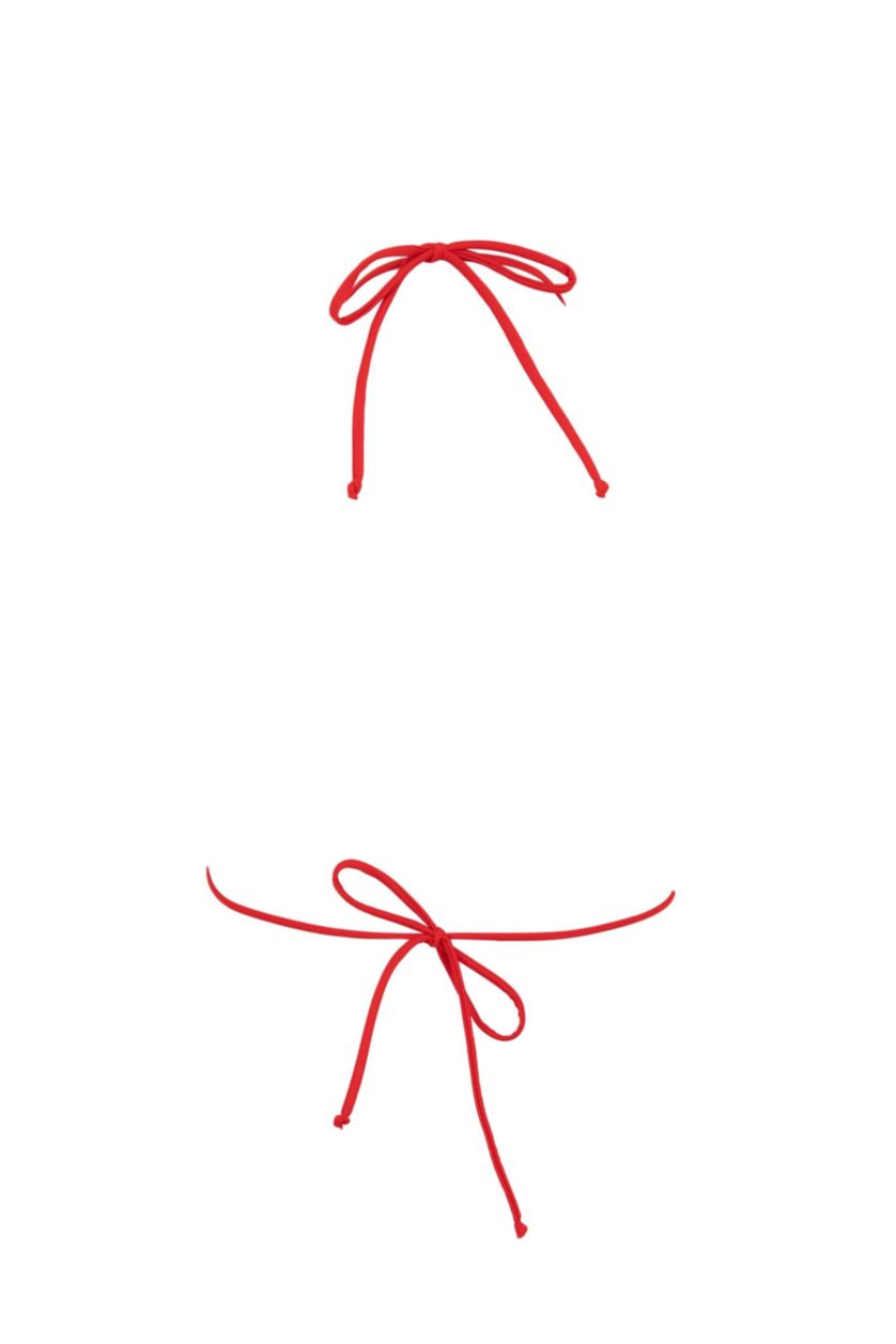 Woman Red Regular Fit Bikini Top