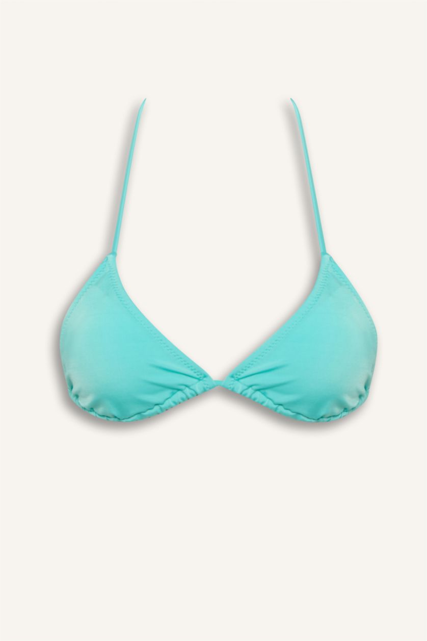 WOMAN Light Green Fall in Love Regular Fit Bikini Top