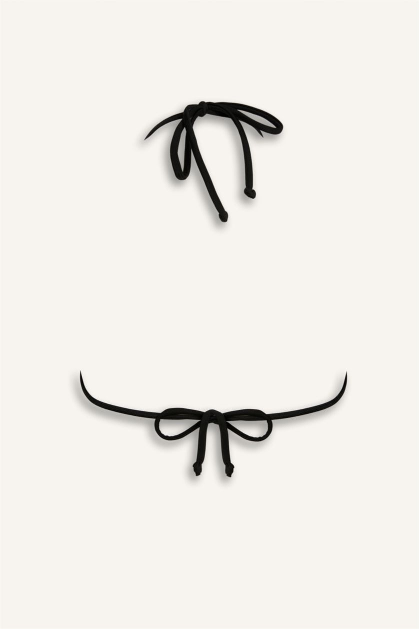 Kadın Siyah Regular Fıt Bikini Üstü