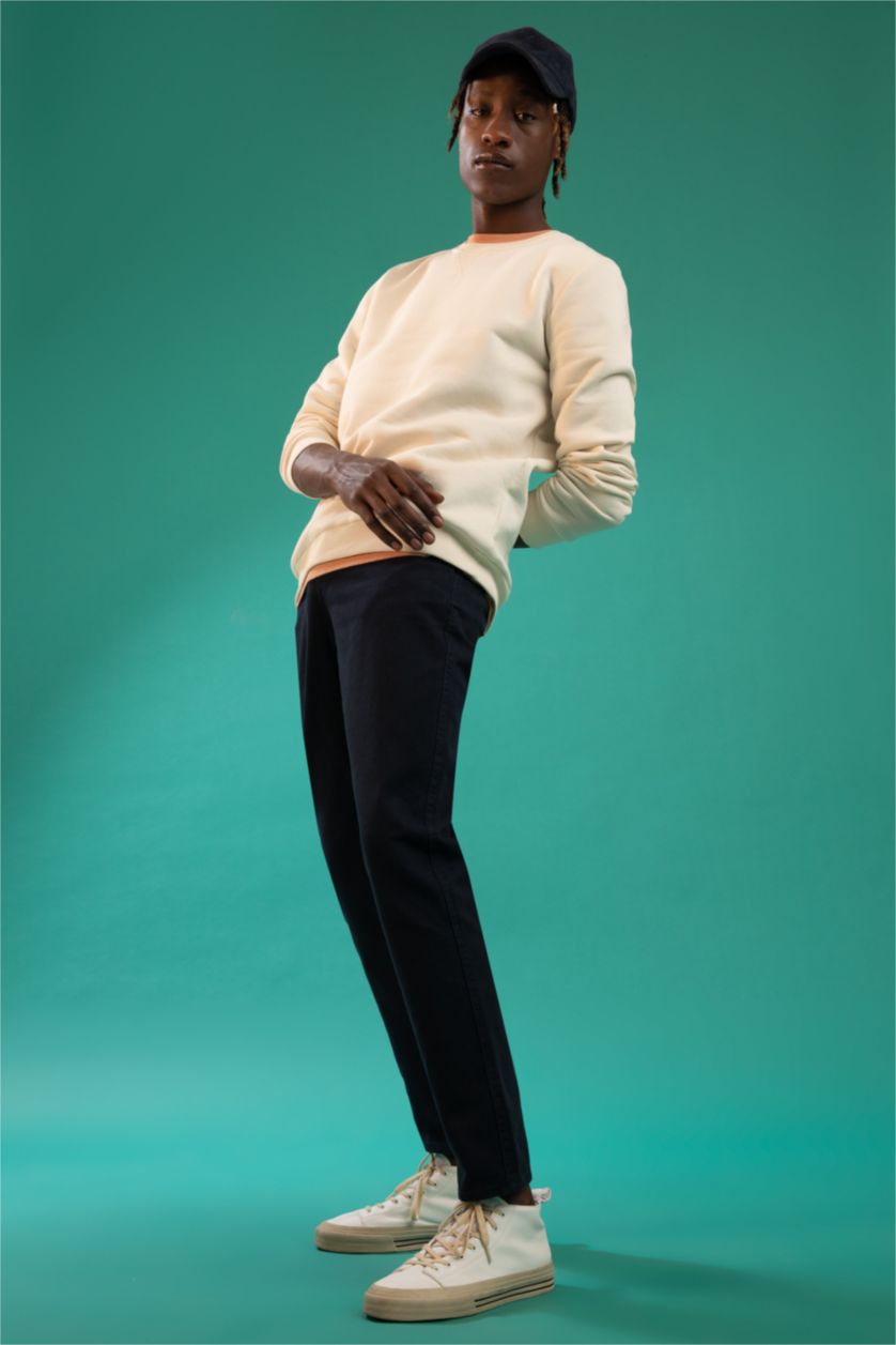 MAN Ecru Regular Fit Sweatshirt