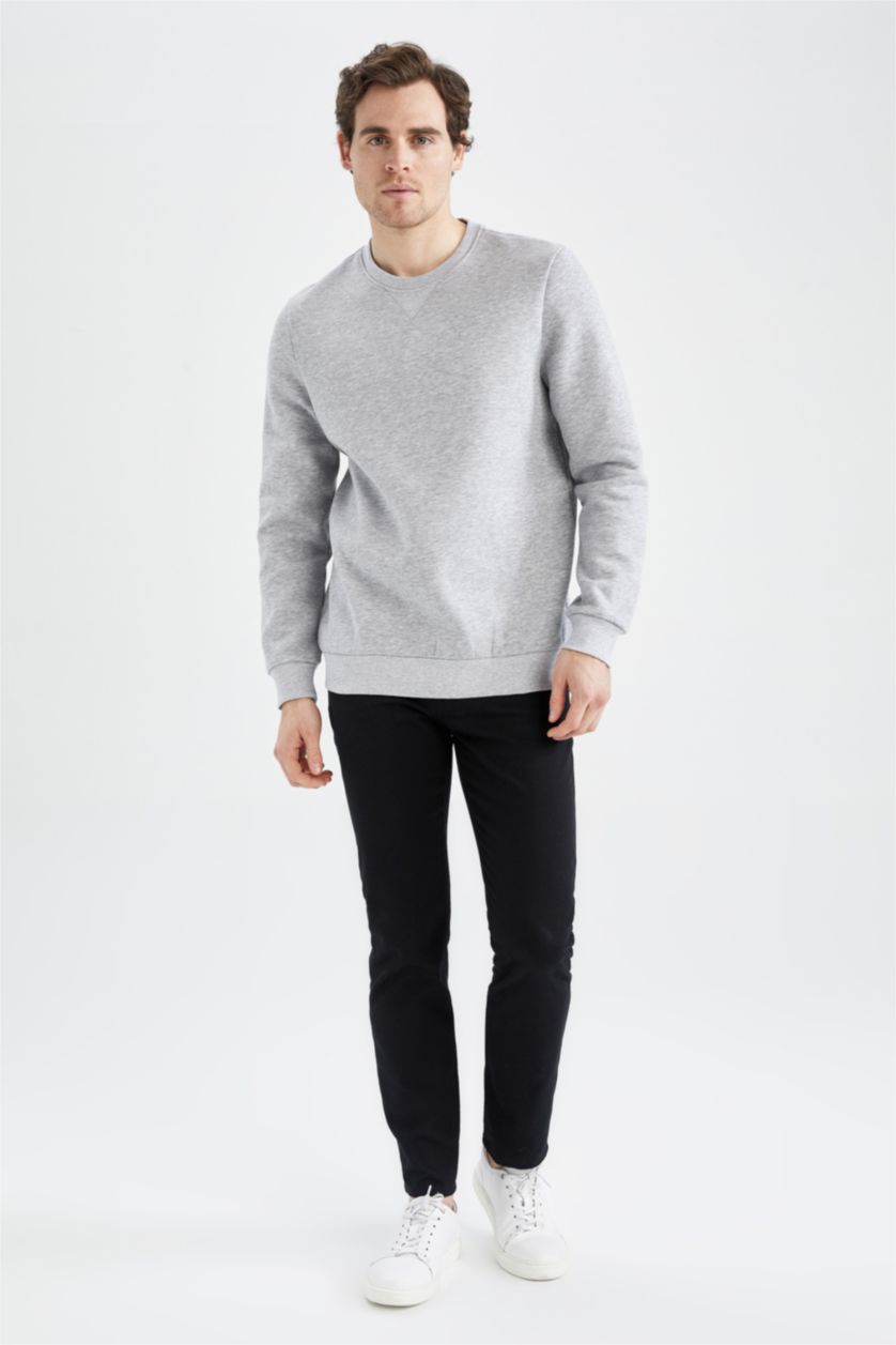 HOMME Gris Regular Fit Sweatshirt