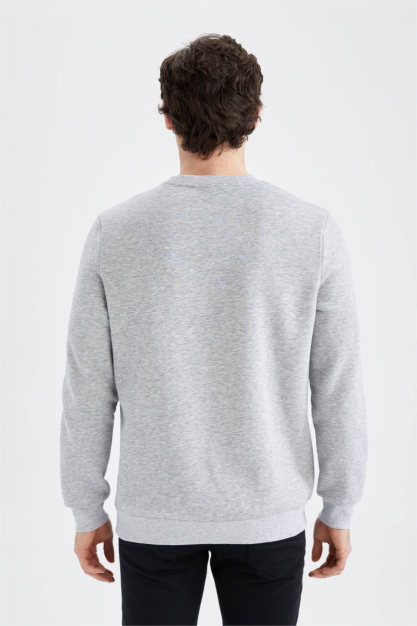 HOMME Gris Regular Fit Sweatshirt