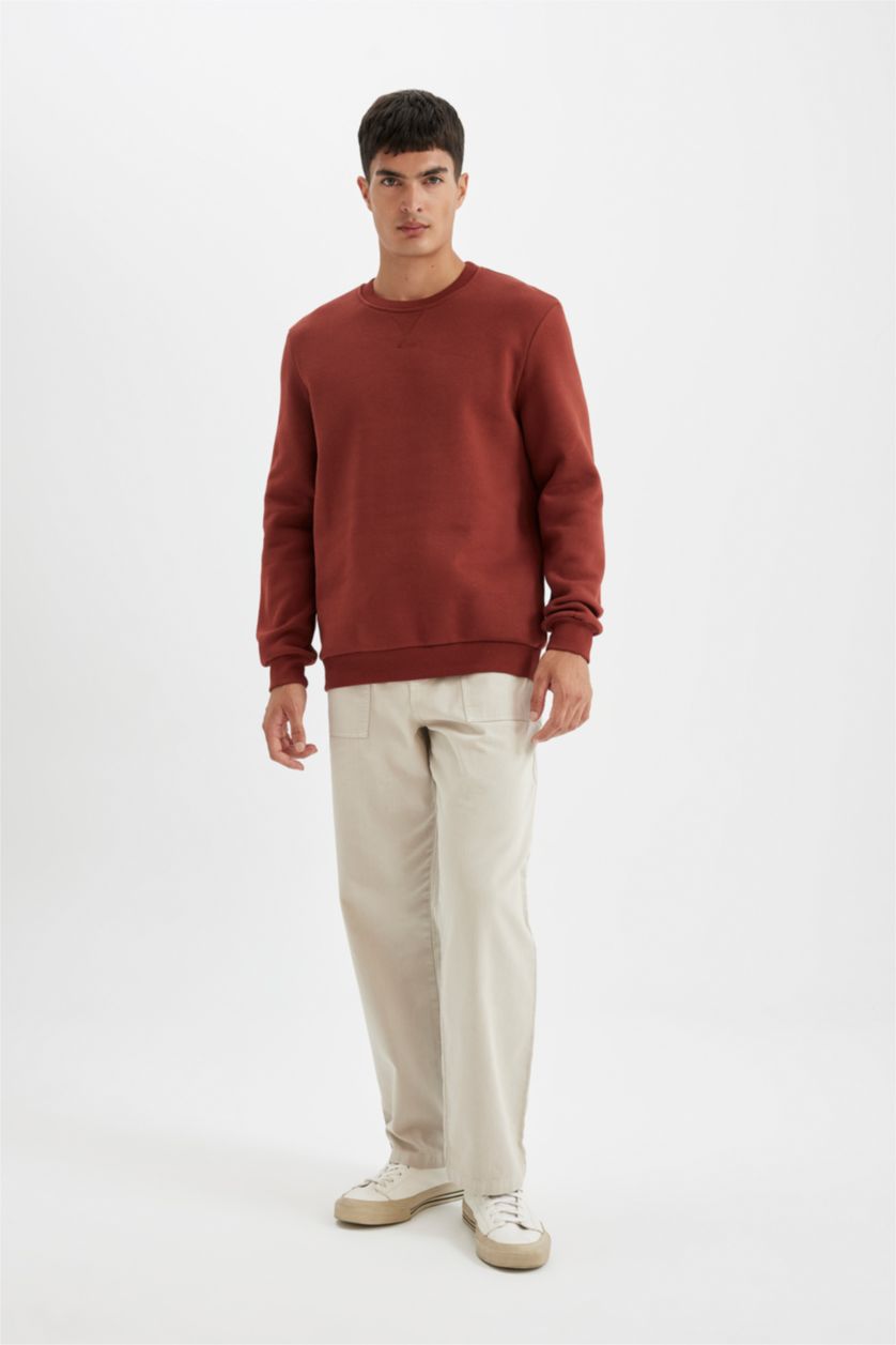 MAN Brown Regular Fit Sweatshirt