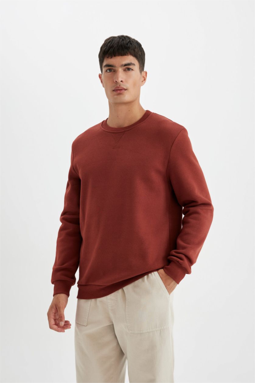 MAN Brown Regular Fit Sweatshirt