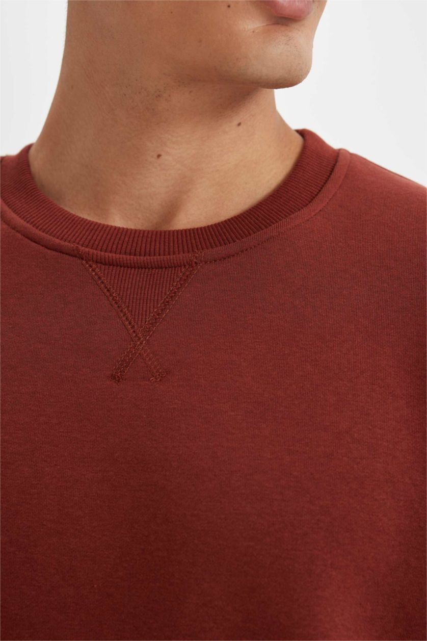 MAN Brown Regular Fit Sweatshirt