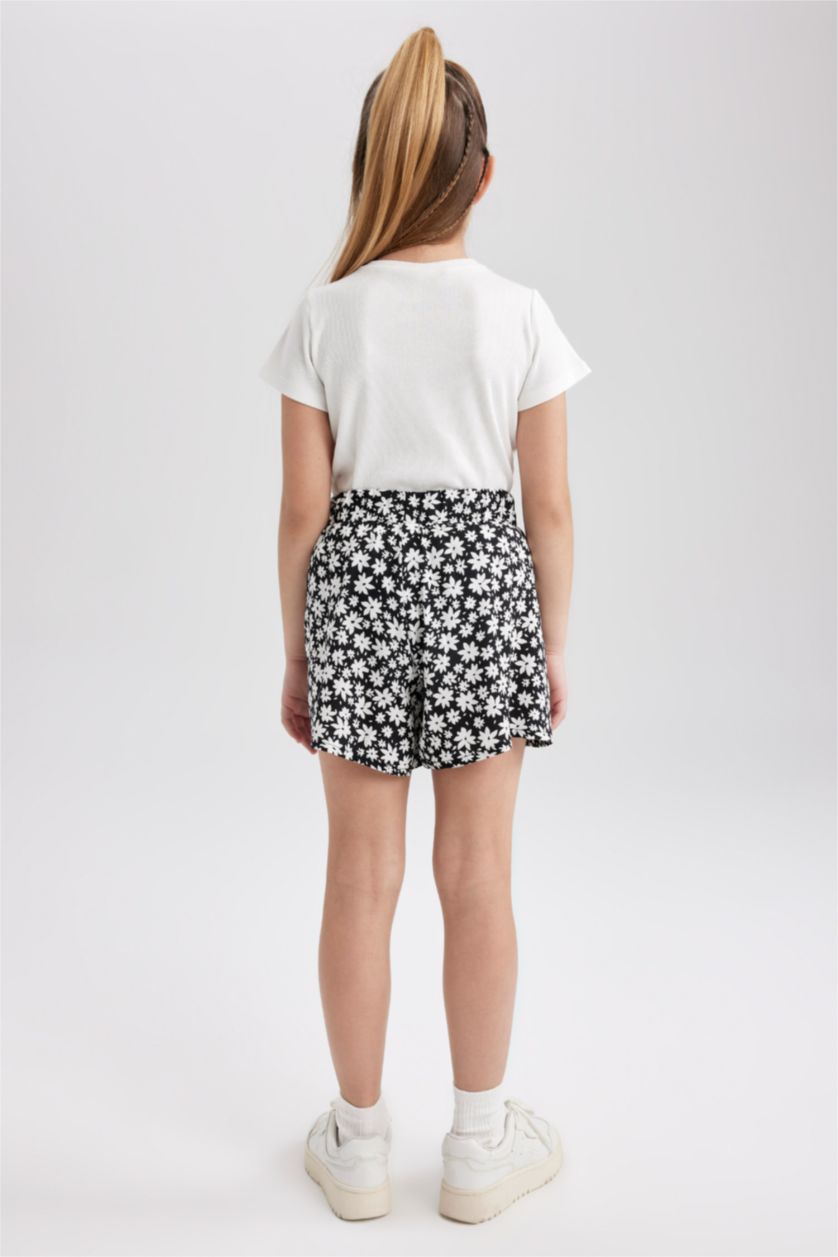 GIRLS & TEENS Black Girl Viscose Shorts