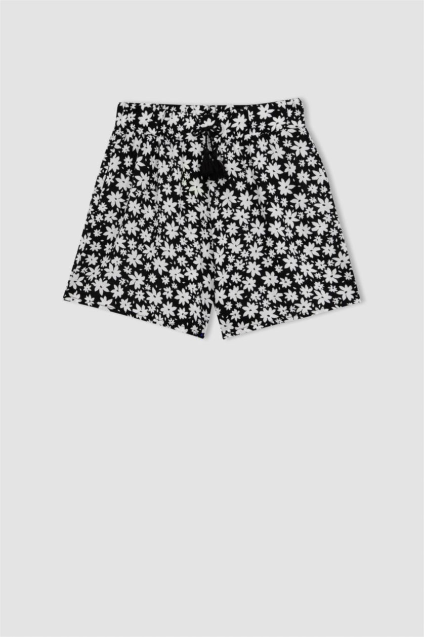 GIRLS & TEENS Black Girl Viscose Shorts