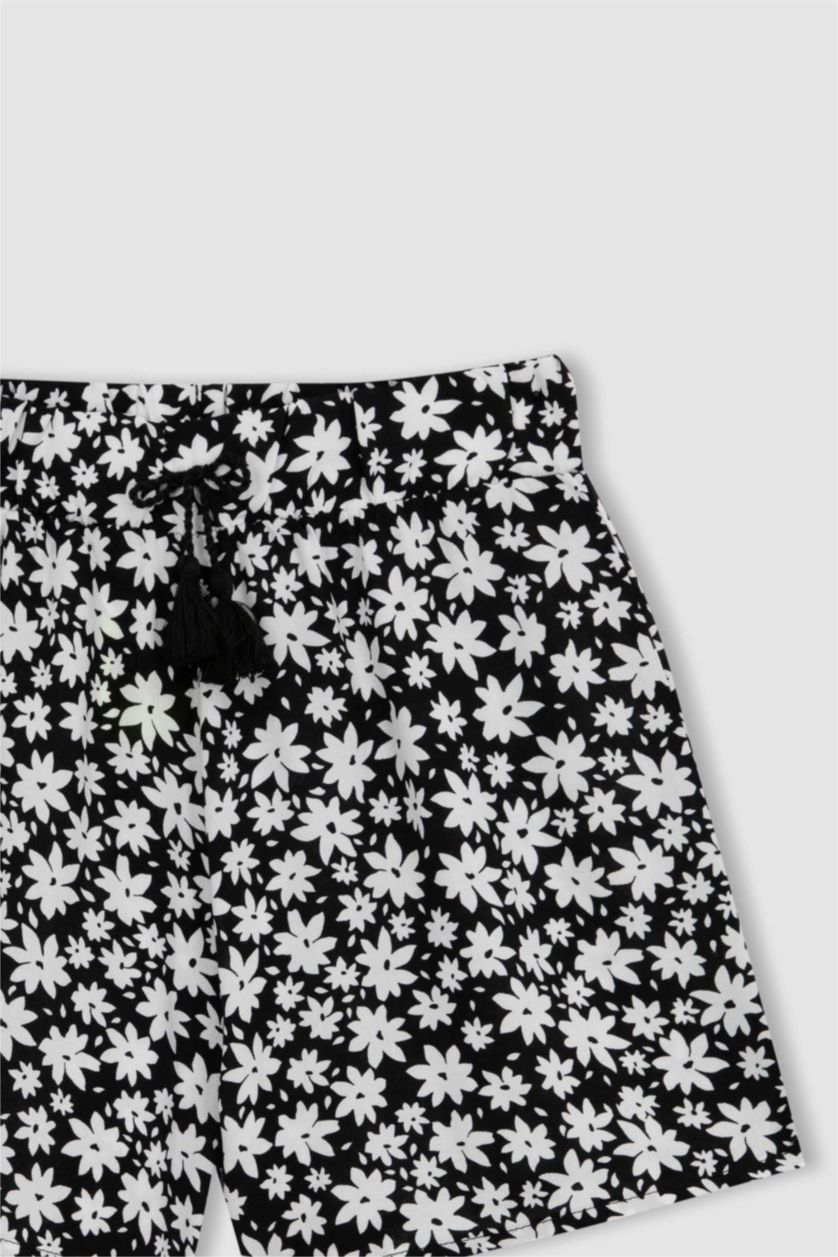 GIRLS & TEENS Black Girl Viscose Shorts