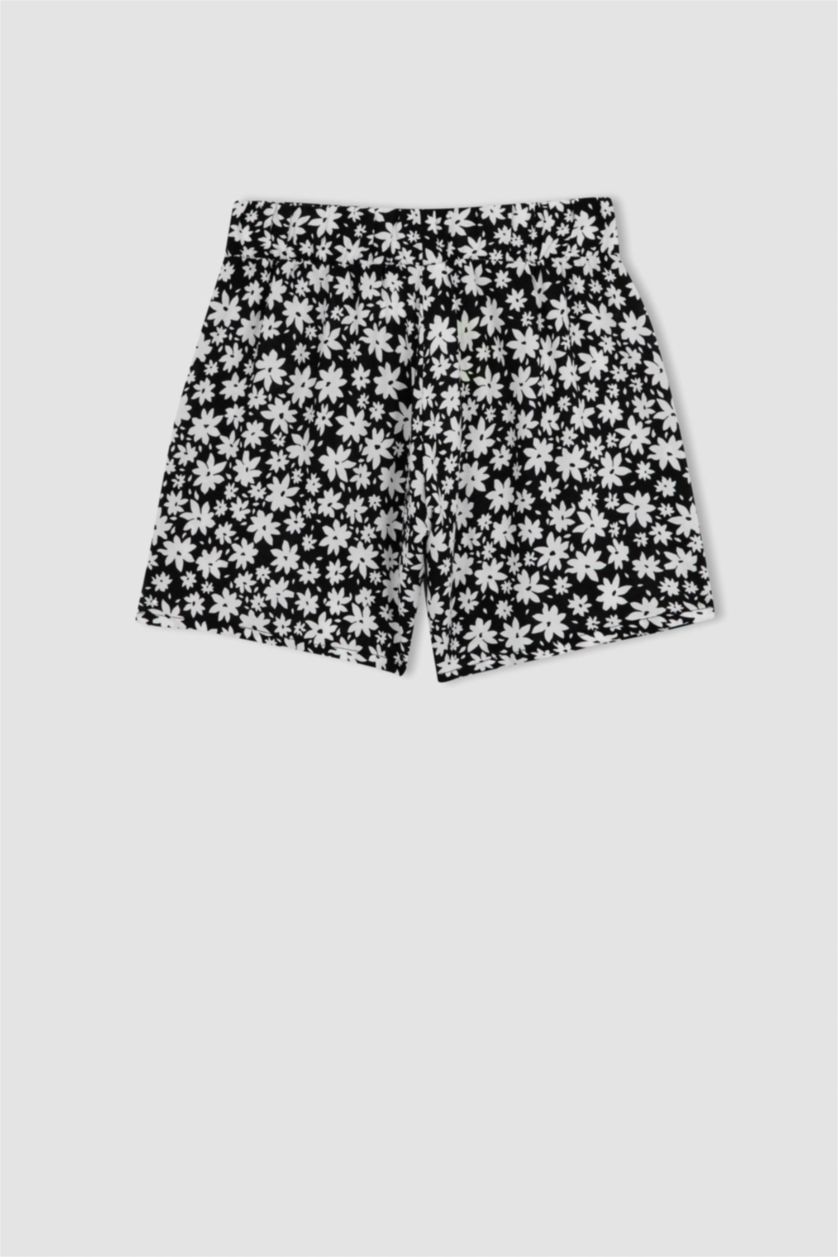 GIRLS & TEENS Black Girl Viscose Shorts