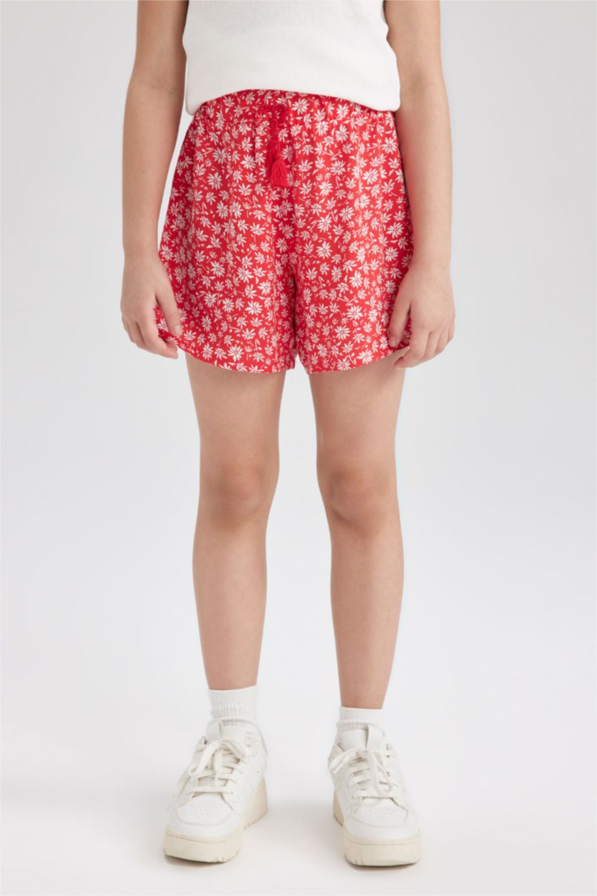 GIRLS & TEENS Red Girl Viscose Shorts