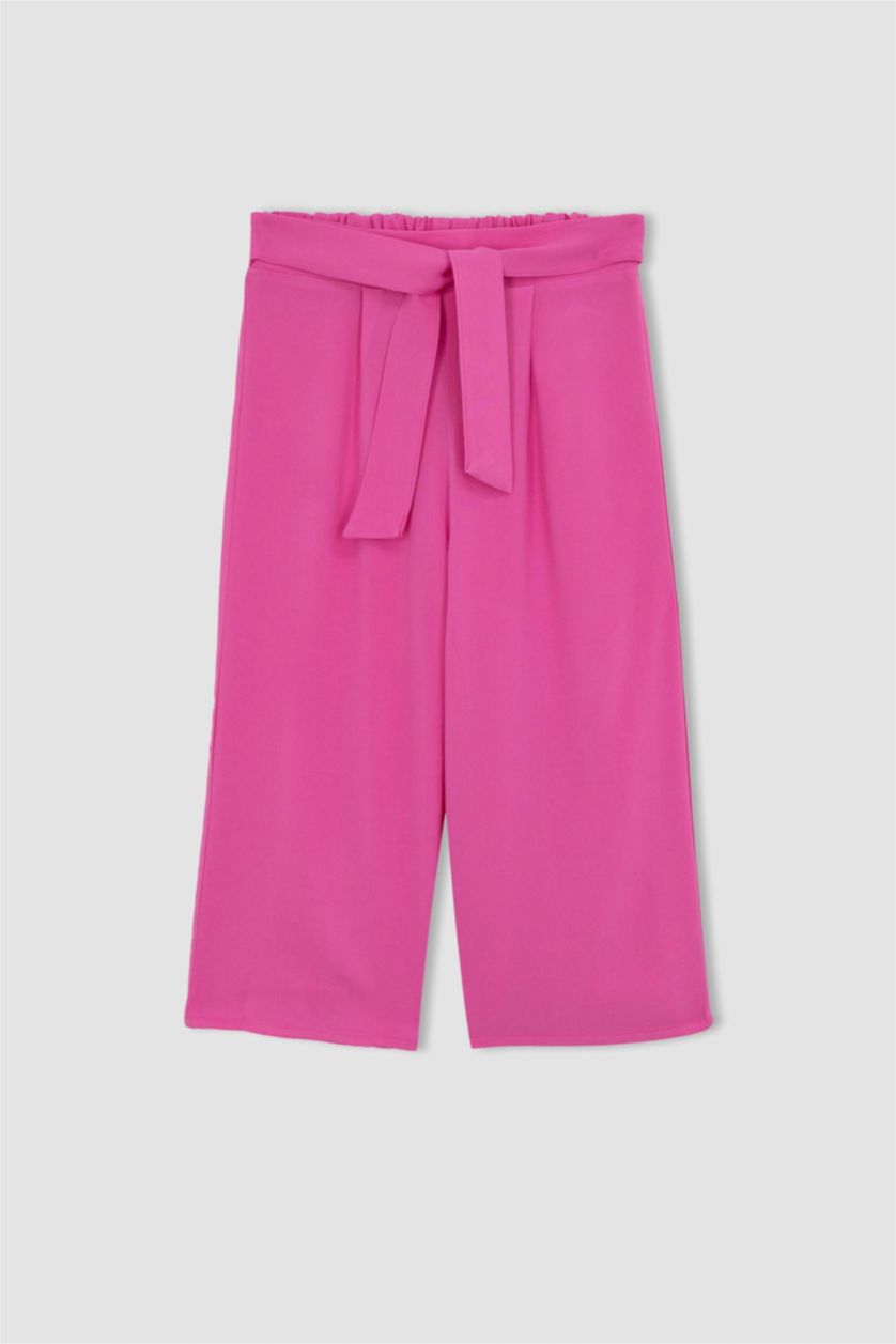 GIRLS & TEENS Pink Girl Culotte Wide Leg Viscose Trousers