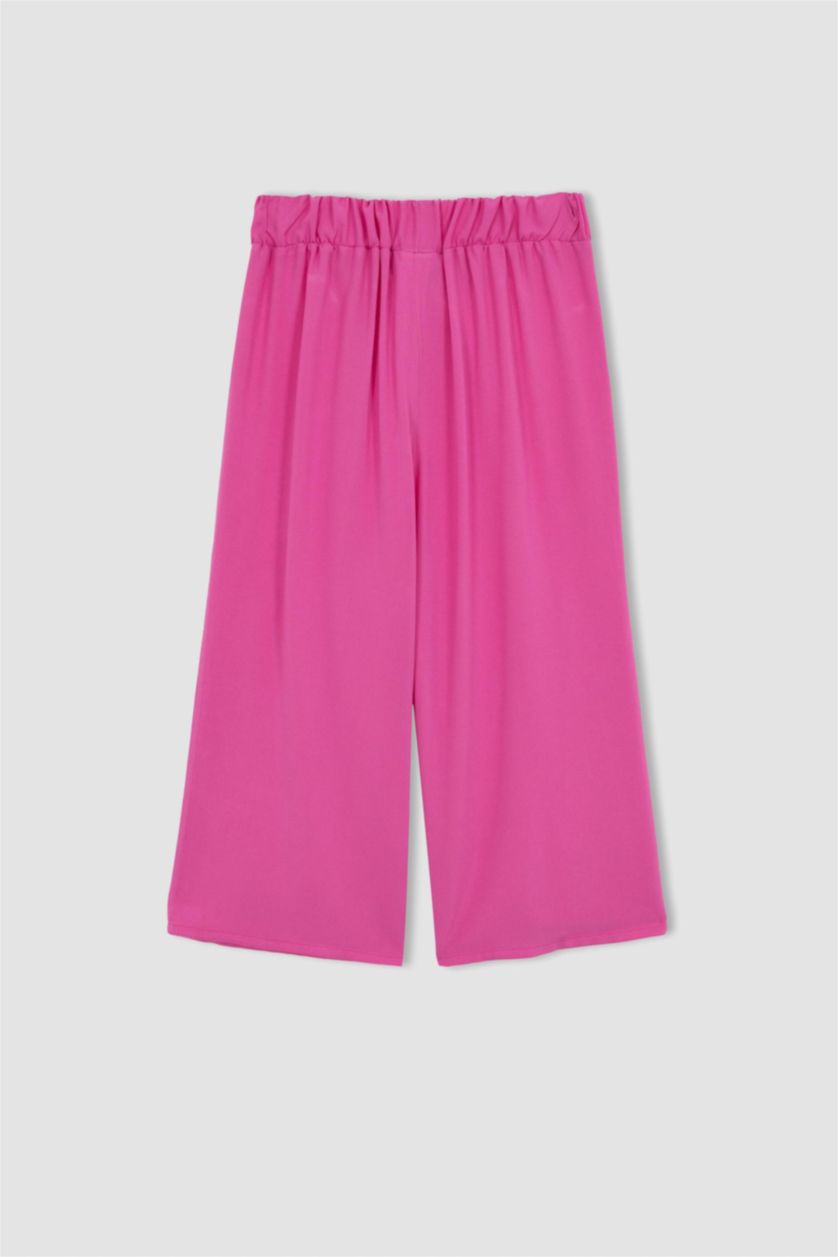 GIRLS & TEENS Pink Girl Culotte Wide Leg Viscose Trousers