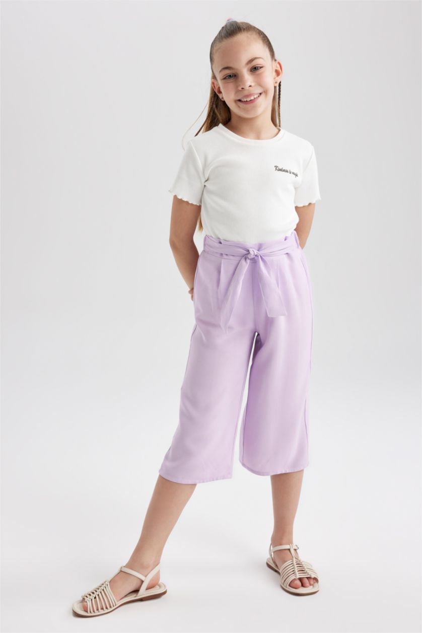 FILLES Violet Pantalon Viscose Culotte