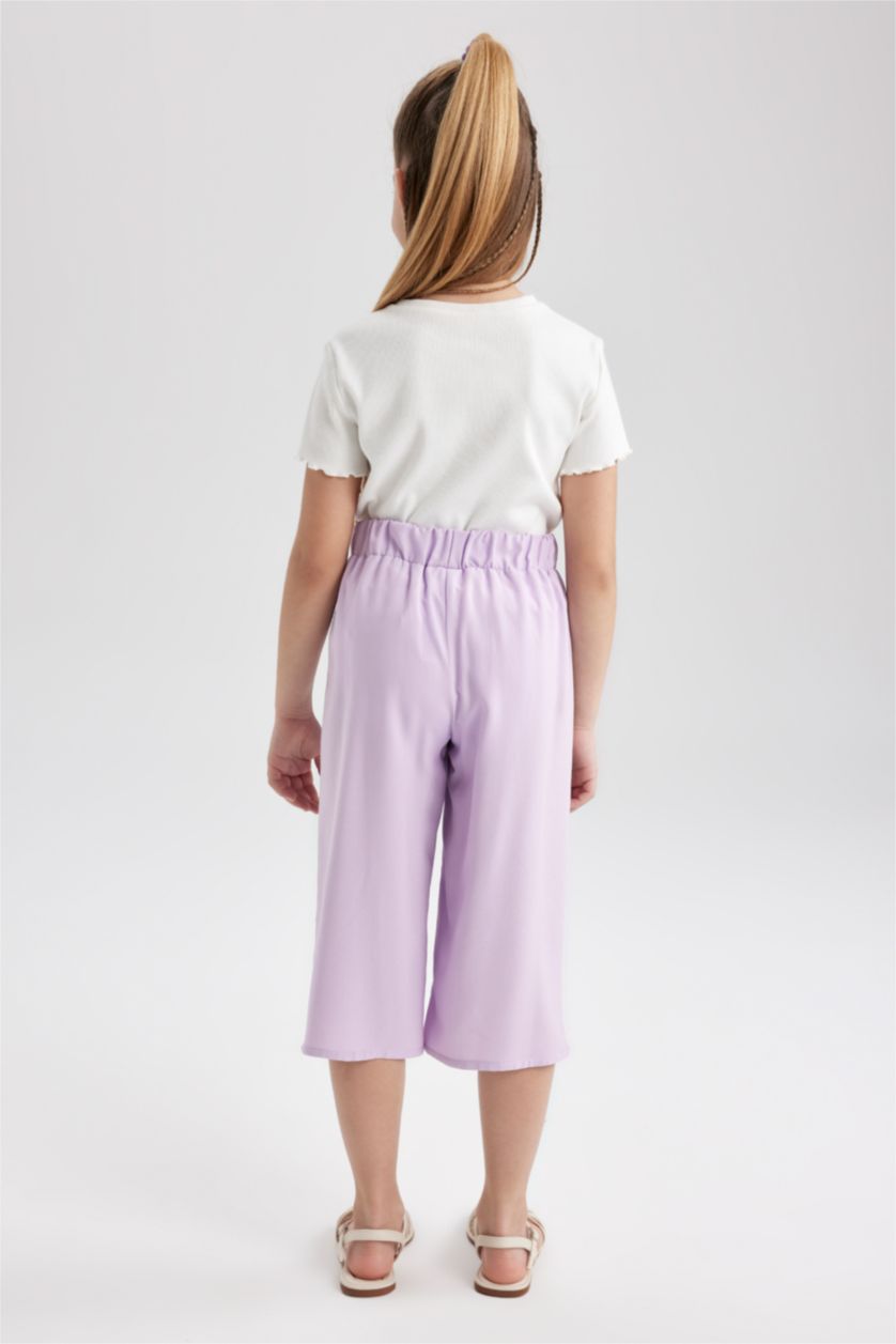 FILLES Violet Pantalon Viscose Culotte
