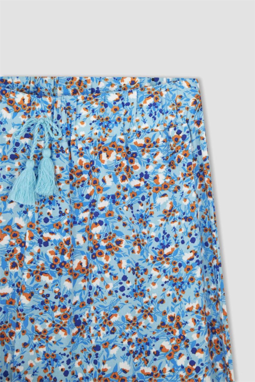 FILLES Bleu Pantalon palazzo large en viscose pour fille