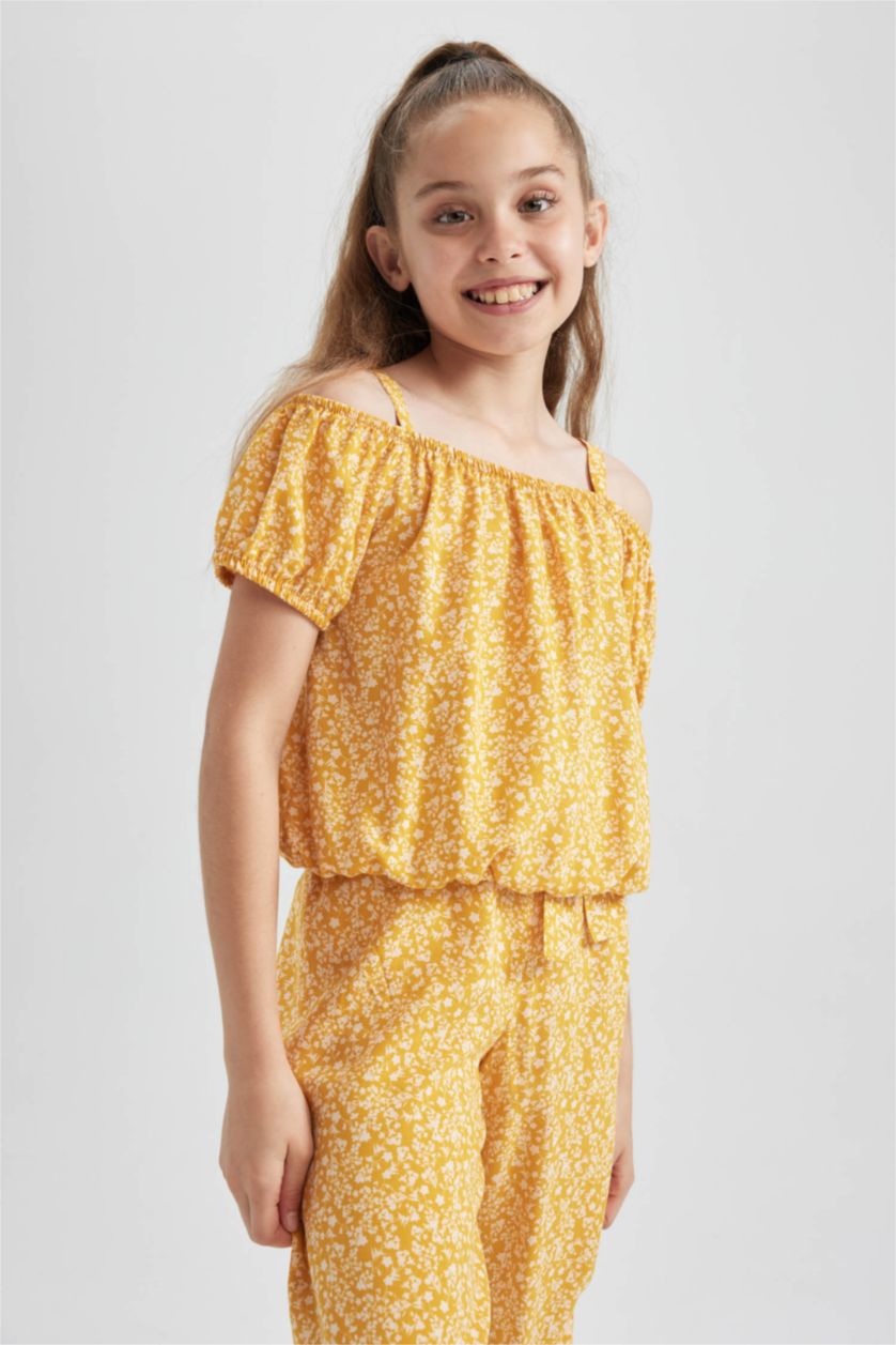 FILLES Jaune Blouse à manches courtes Sans Manches