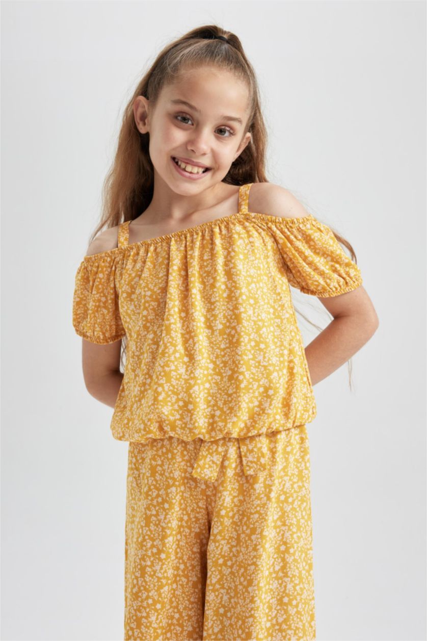 FILLES Jaune Blouse à manches courtes Sans Manches