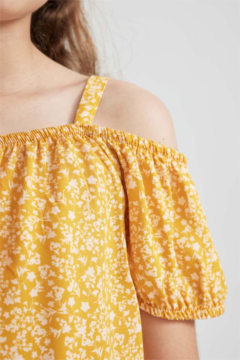 FILLES Jaune Blouse à manches courtes Sans Manches